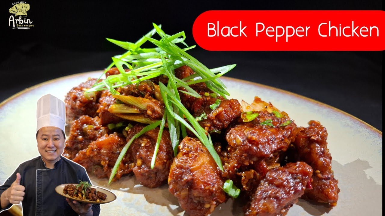 How To Make Chinese Style Black Pepper Chicken Dry | @Cook with Arbin
