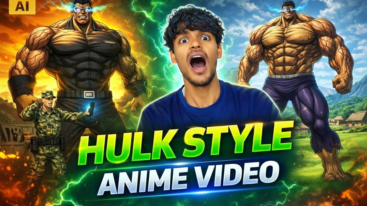 AI Se Hulk Style Anime Character Video Kaise Banaye 😱 | Full Tutorial
