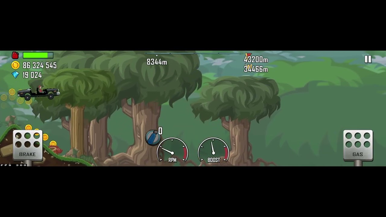 Hill Climb Racing. Police Car on Jungle 45294 meters. New Record!