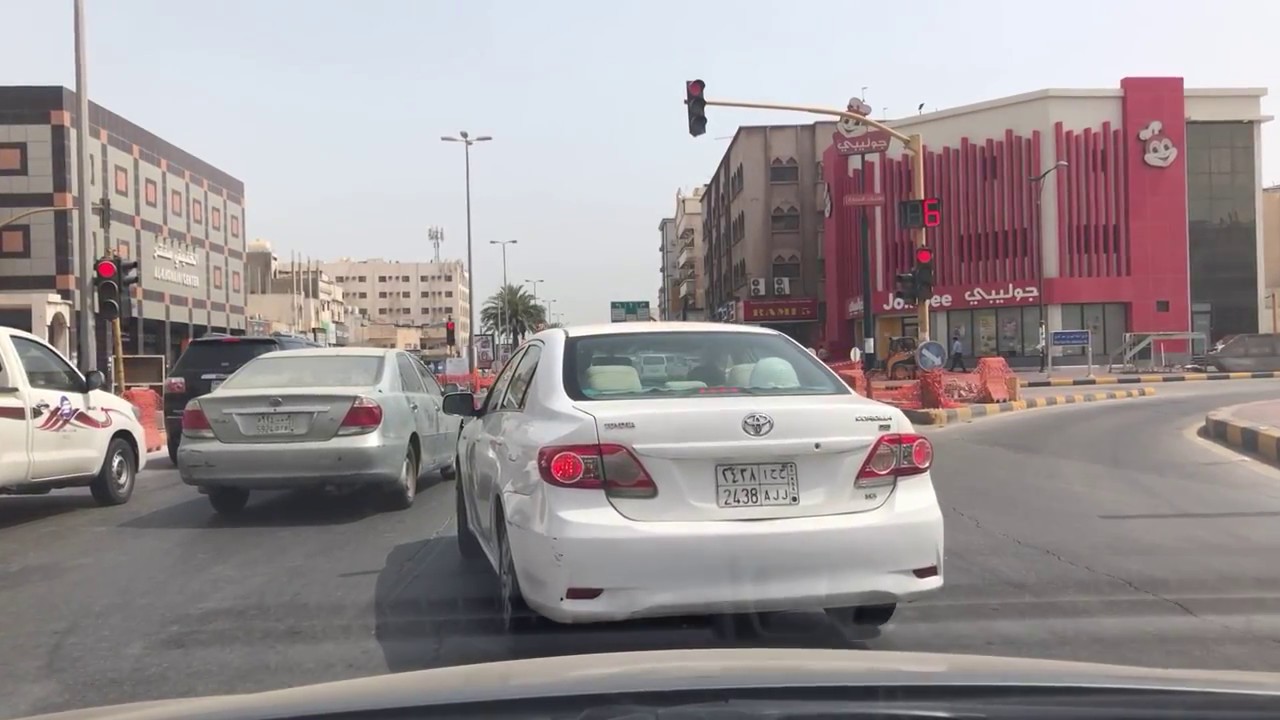 Driving in streets of Saudi Arabia Jubail city سواقة في السعودية مدينة الجبيل