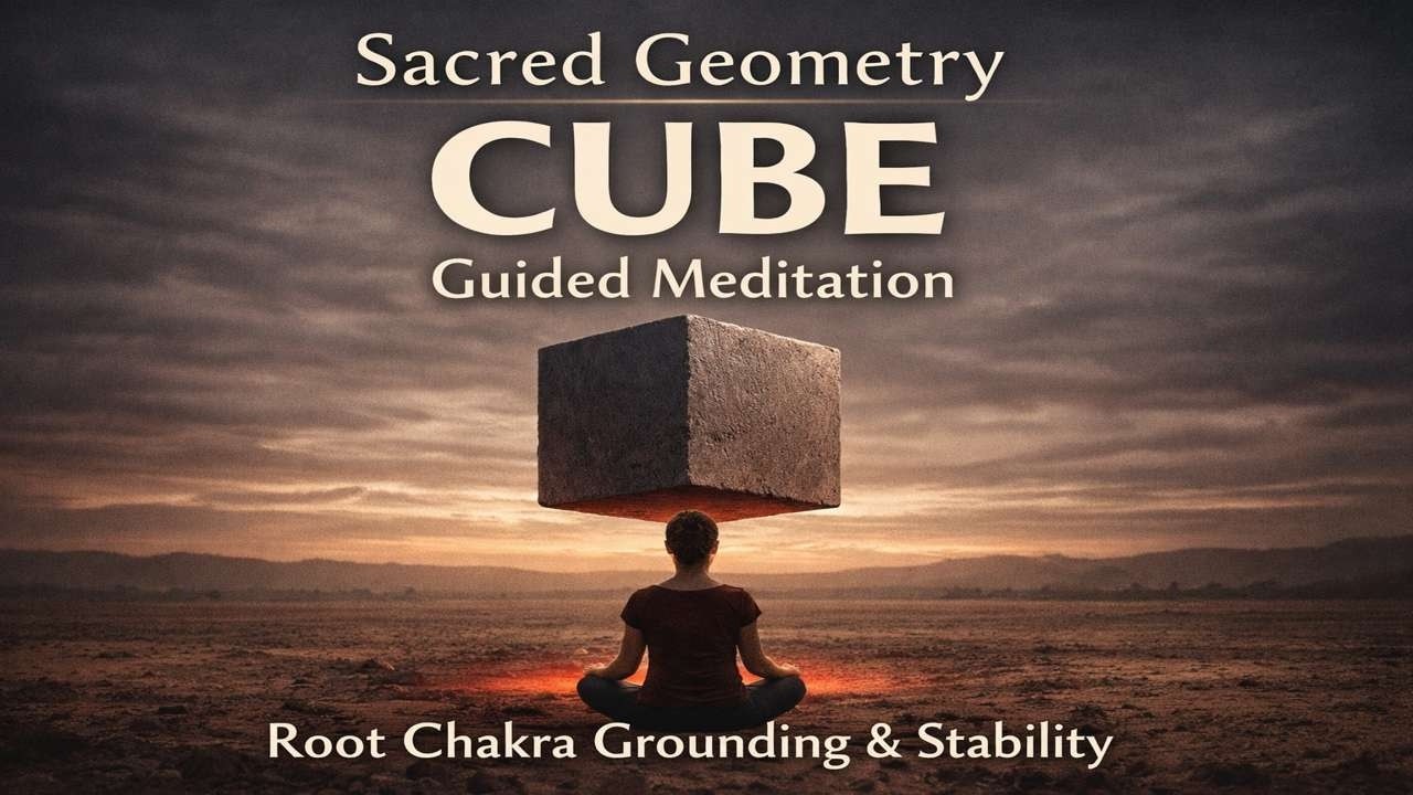 Sacred Geometry Cube Meditation 🧊 Root Chakra Grounding & Energetic Stability
