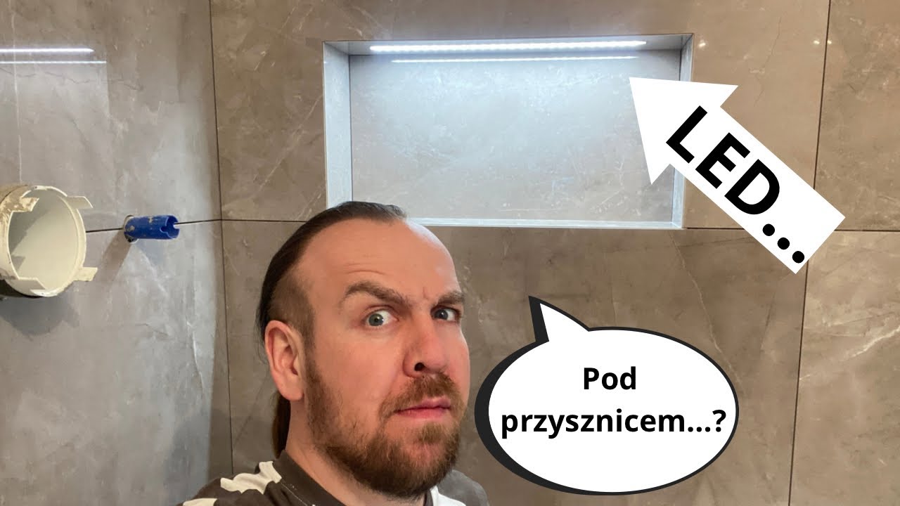 Półka pod prysznicem z oświetleniem LED - remont4you