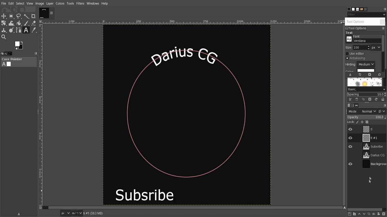 Curved Text In GIMP | Wrap Text Around A Circle With GIMP | How to Bend Text in GIMP