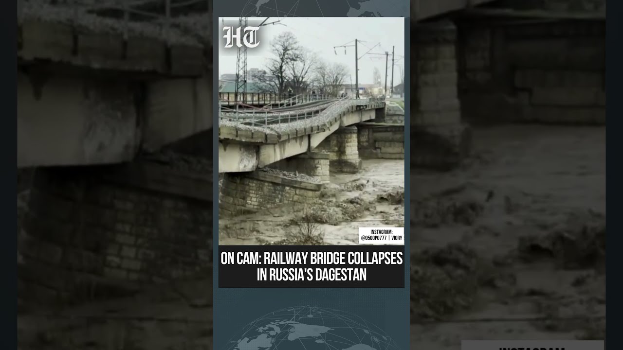 Railway Bridge Collapses In Russia&rsquo;s Dagestan, Sparks State Of Emergency | #shorts