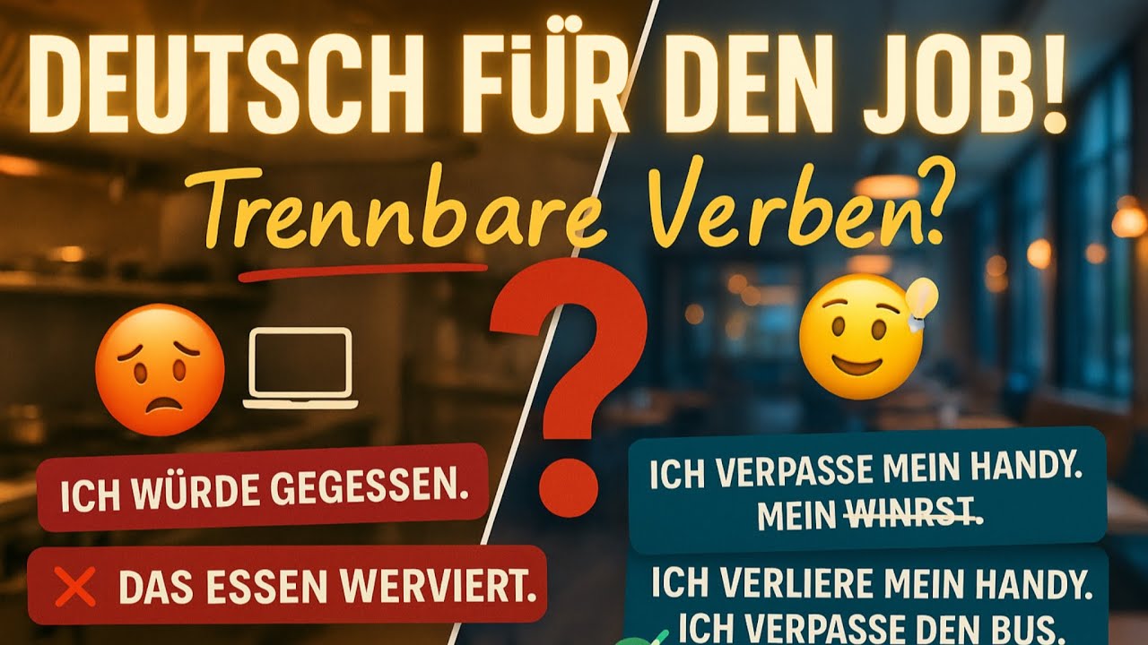 Trennbare Verben, würde oder wurde? Deutsch für den Job!