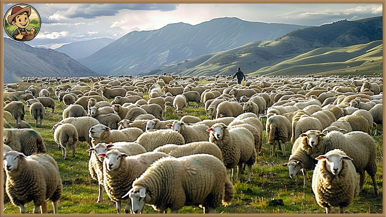 How American Farmers Raise 500000 SHEEP in The Mountains for Meat and Fur | Farming Documentary