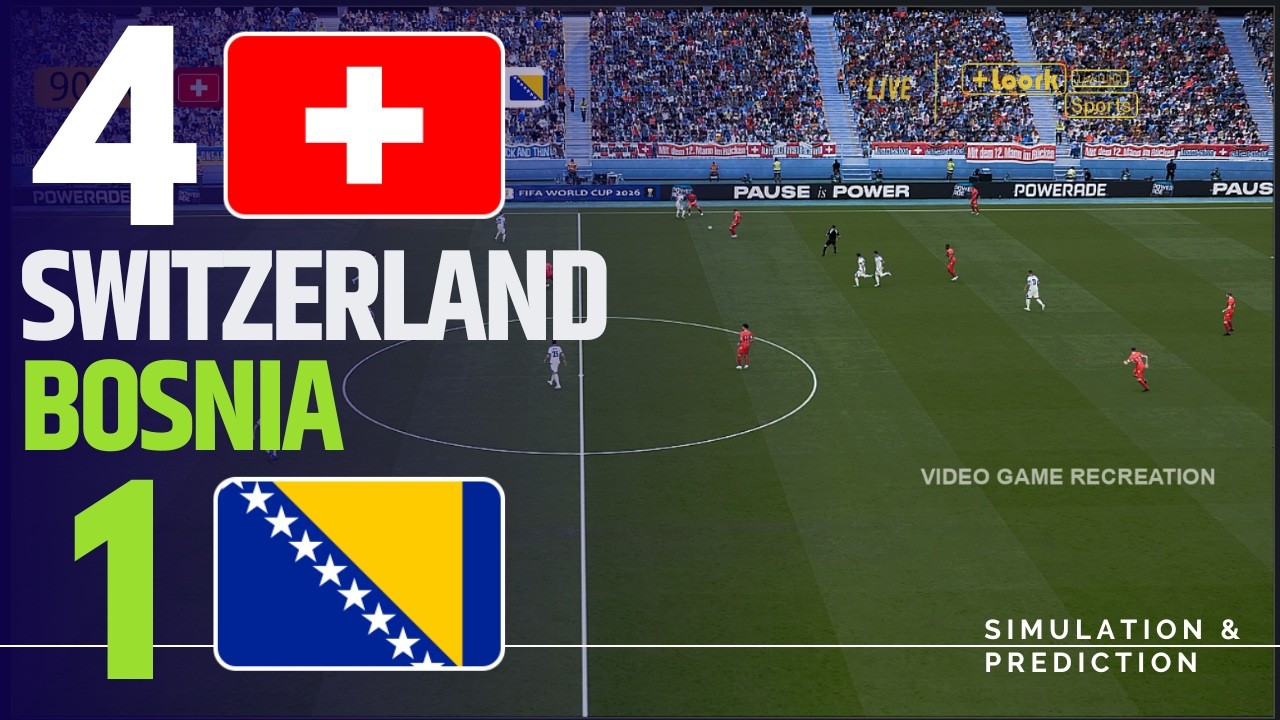 ⚽ Switzerland vs. Bosnia and Herzegovina LIVE | World Cup 2026 | Full Match Simulation (Gameplay)