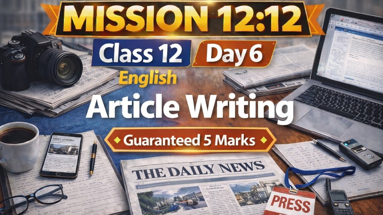 Article Writing I Class 12 l English l CBSE I 