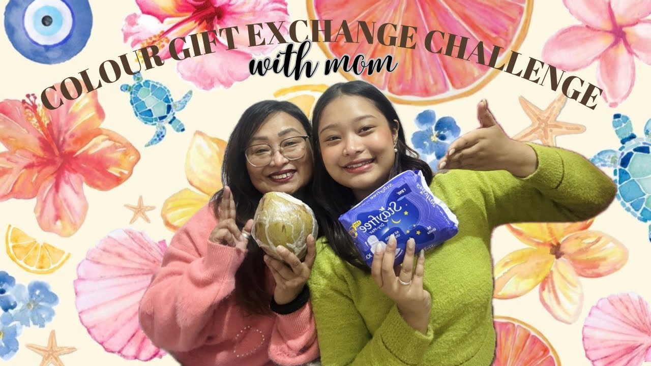 COLOUR GIFT EXCHANGE CHALLENGE with mom🌈|| *unexpected suprise🎁😳*