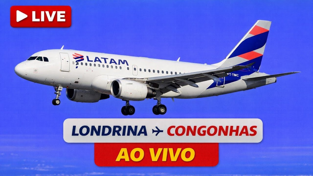 RFS LIVE 🔴| Voo Regional Londrina (LDB) a Congonhas (CGH) a319-100