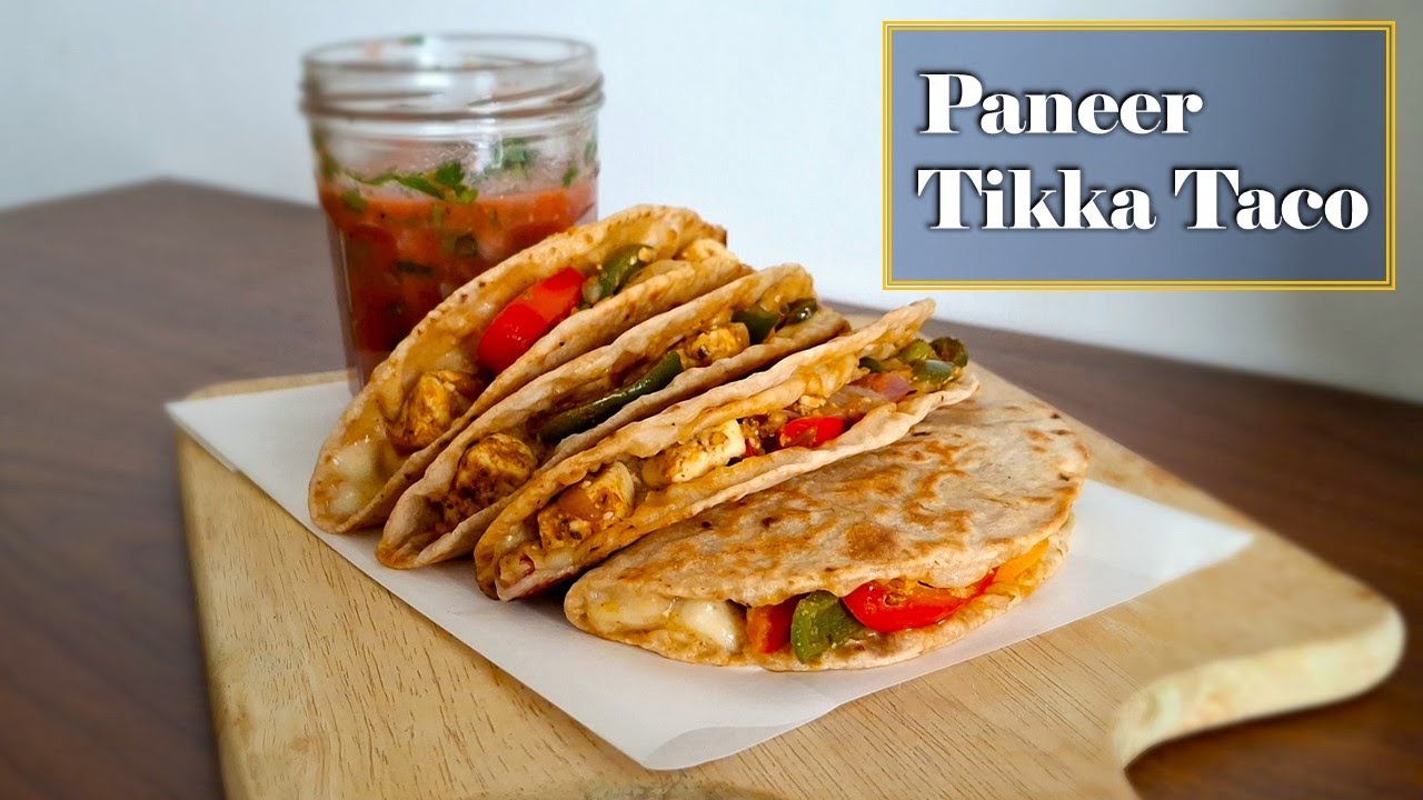 Paneer Tikka Taco Recipe| Taco with leftover chapati| Crispy Paneer Tacos