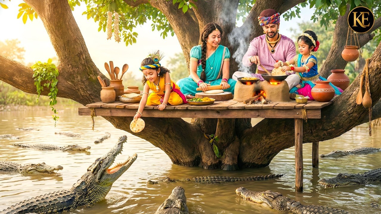 कान्हा ने मगरमच्छ को रोटी खिलाई । ||YMKN || Shree Krishan