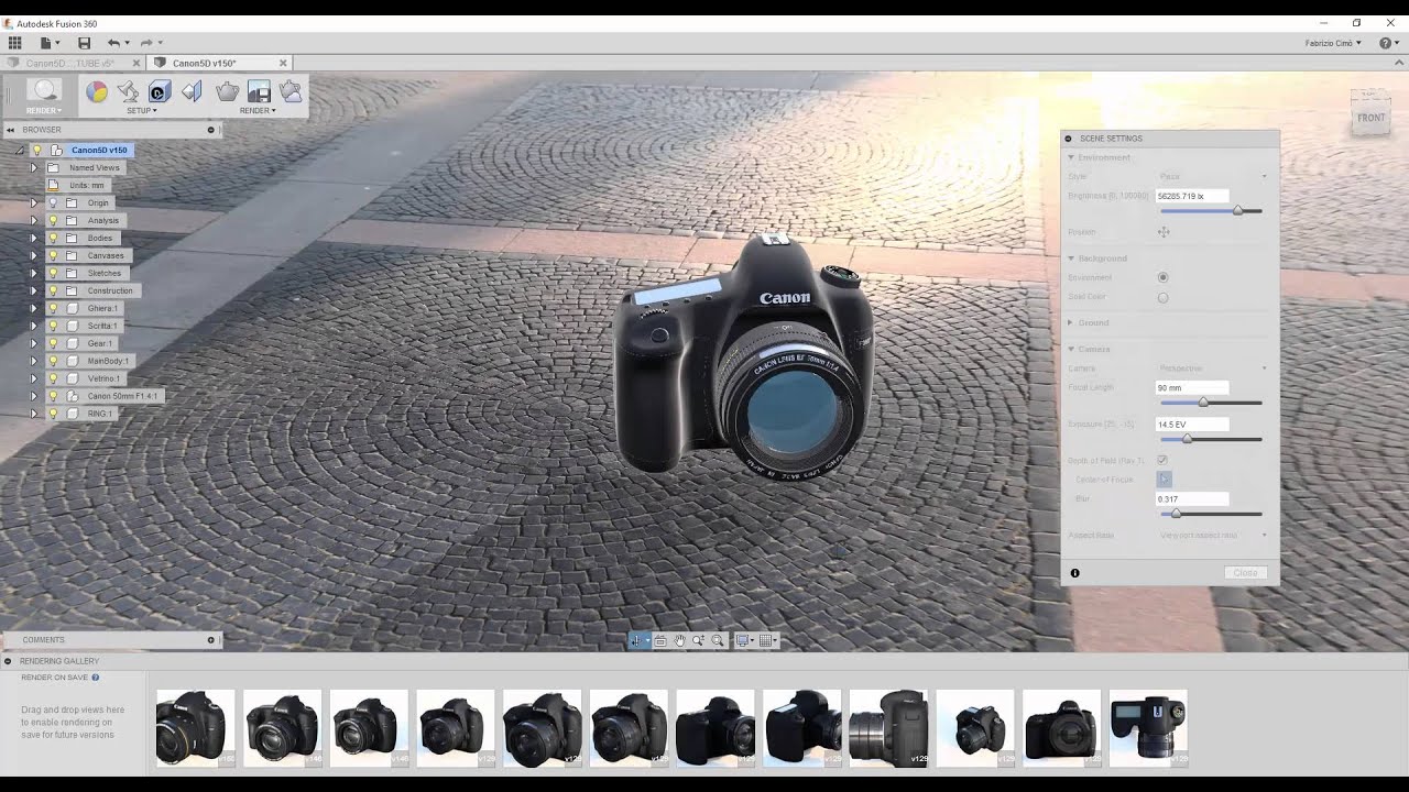 Fusion 360 Lezione 20 - Rendering