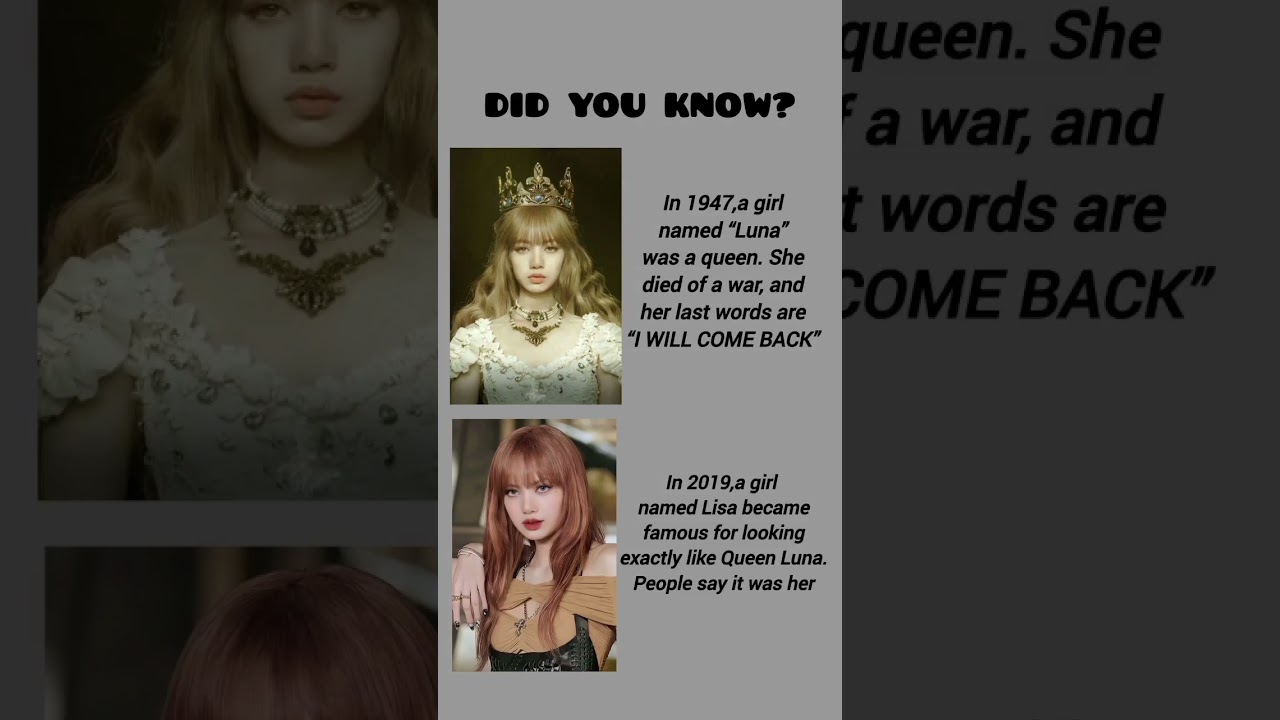 Did you know this? 🤔 #blackpink #lisa #queen #luna #blink