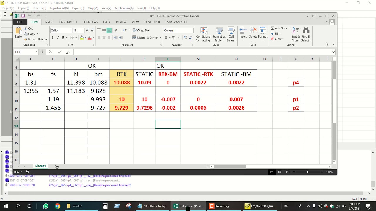 ((ESURVEY GNSS (( Rapid static Observations
