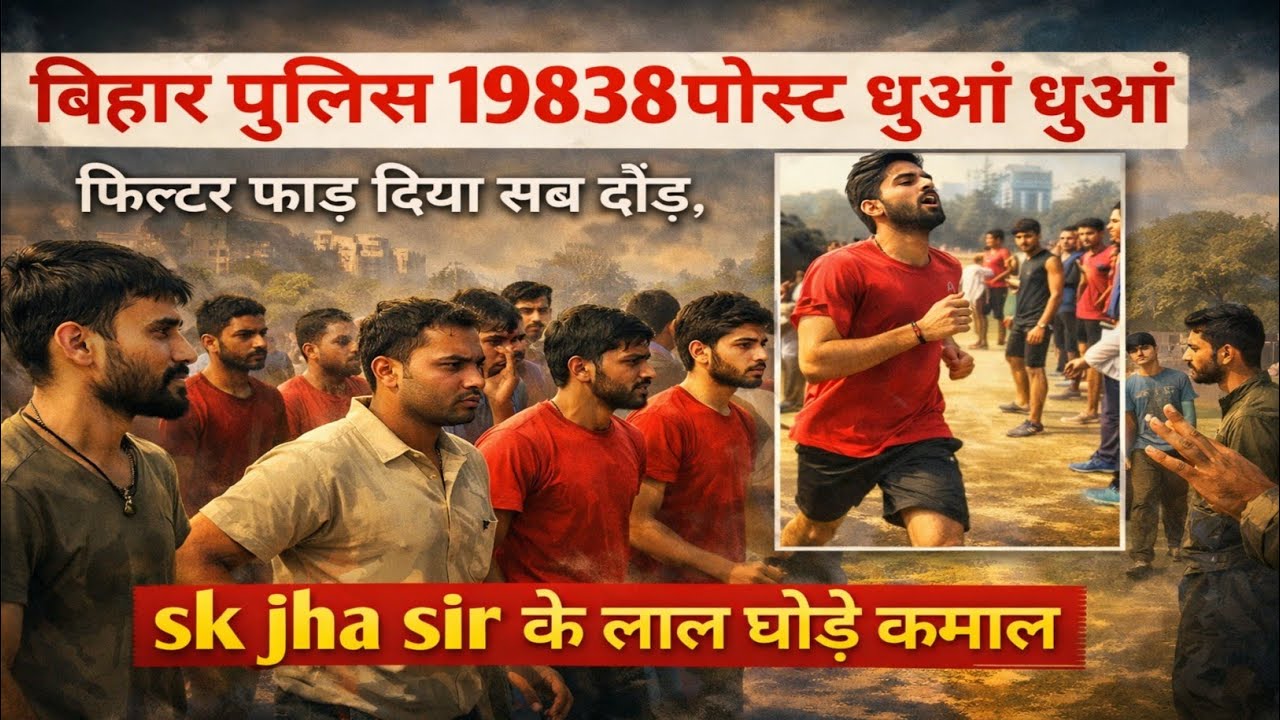 बिहार पुलिस19838पोस्ट टेस्ट ग्राउंड धुआं धुआं हो गया आप खुद देखे कितने पास किए कितना फेल @SK_Jha_Sir