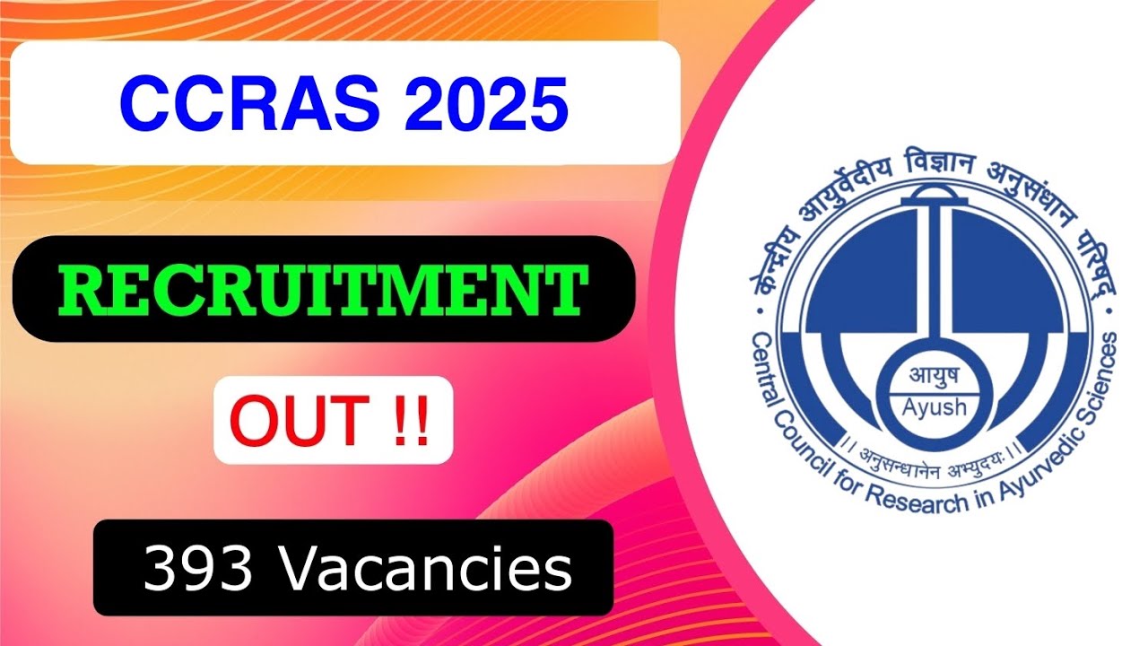 CCRAS Recruitment 2025 | Notification Out | Full Explaining in Details | MDE