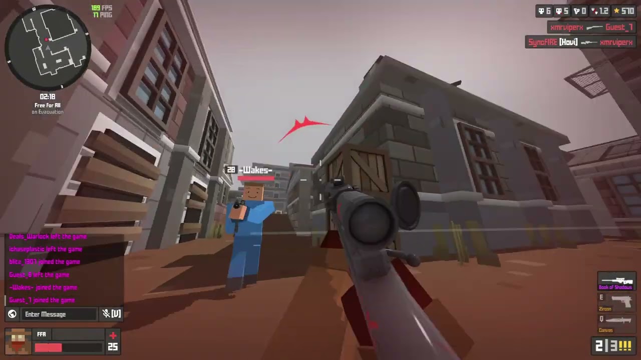 Krunker io Evacuation 17 14 Sniper Gameplay
