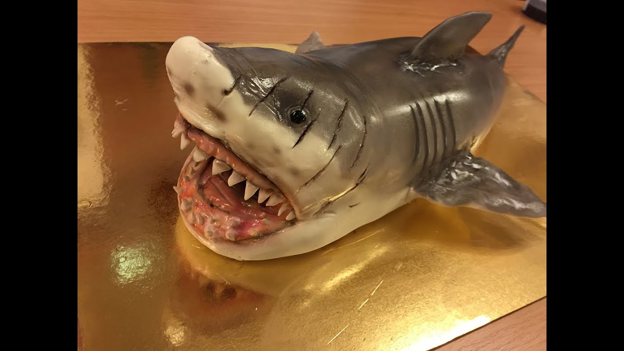 Kricky Cakes Decoration: Shark attack cake tutorial 1080p