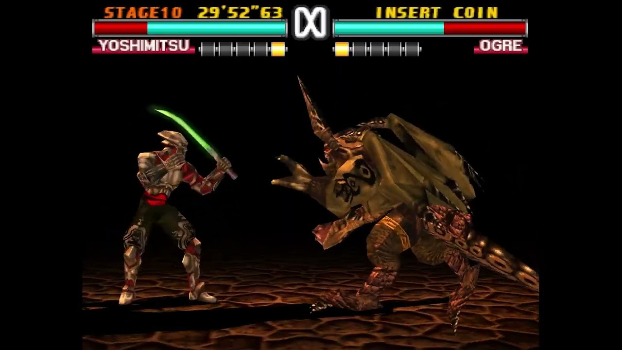 Tekken 3 - DIFFICULTY LEVEL HARD - YOSHIMITSU vs OGRE - Unpredictable Guardian vs Absolute Threat