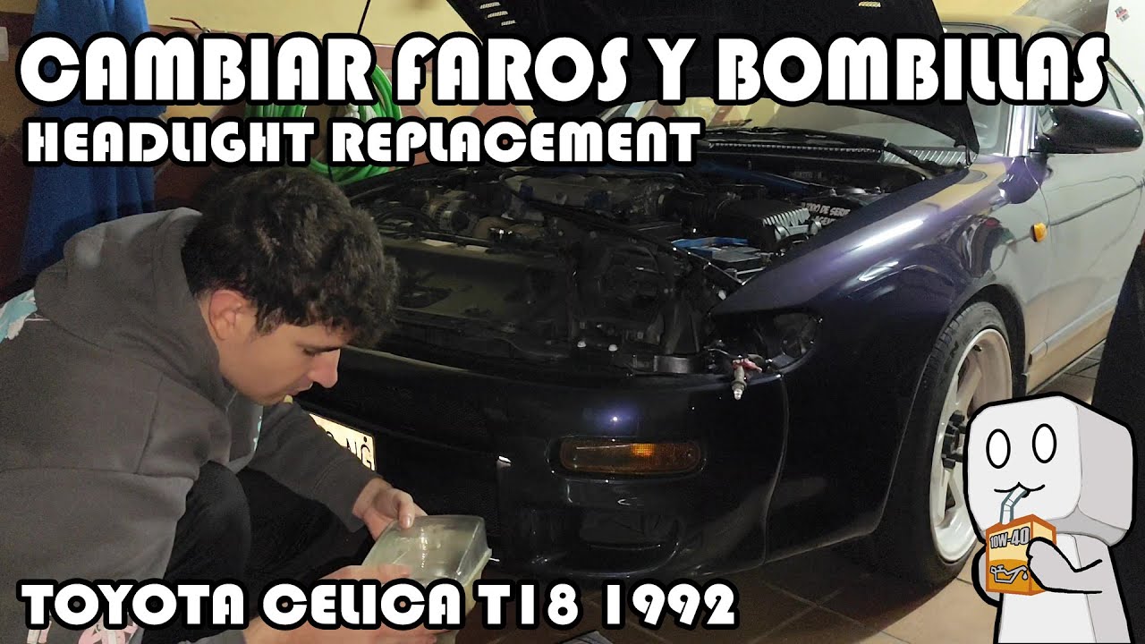 Toyota Celica T18 Cambio de faros delanteros y luces de posición (Celica Headlight replacement)