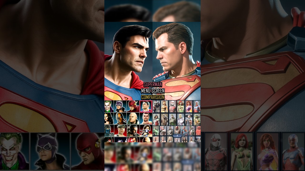 Superman Character Selection in Mk vs Dc Universe , Injustice 1 and Injustice 2 #mortalkombat