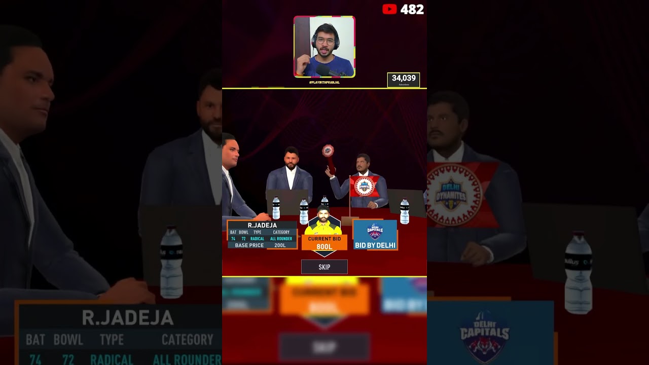 *Ravindra Jadeja* in RCPL Mega Auction 😀 || #gaming #realcricket24