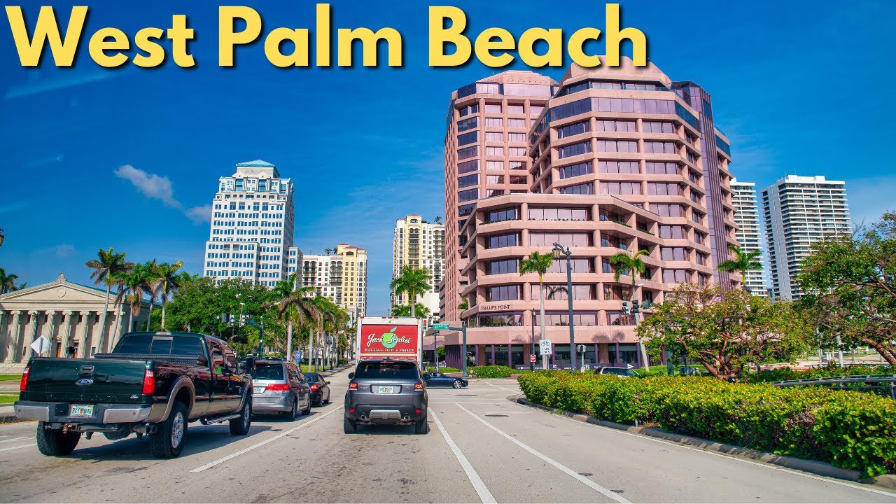 West Palm Beach Florida - Driving Through West Palm Beach Florida 4k UHD