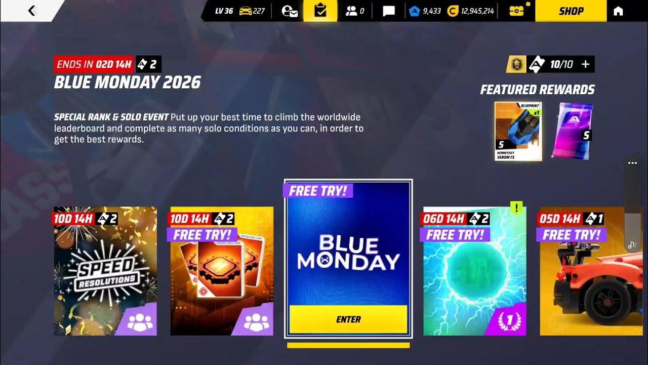 ASPHALT LEGENDS UNITE! BLUE MONDAY 2026 ! #gameplay #gaming #racegame #asphaltlegendsunite