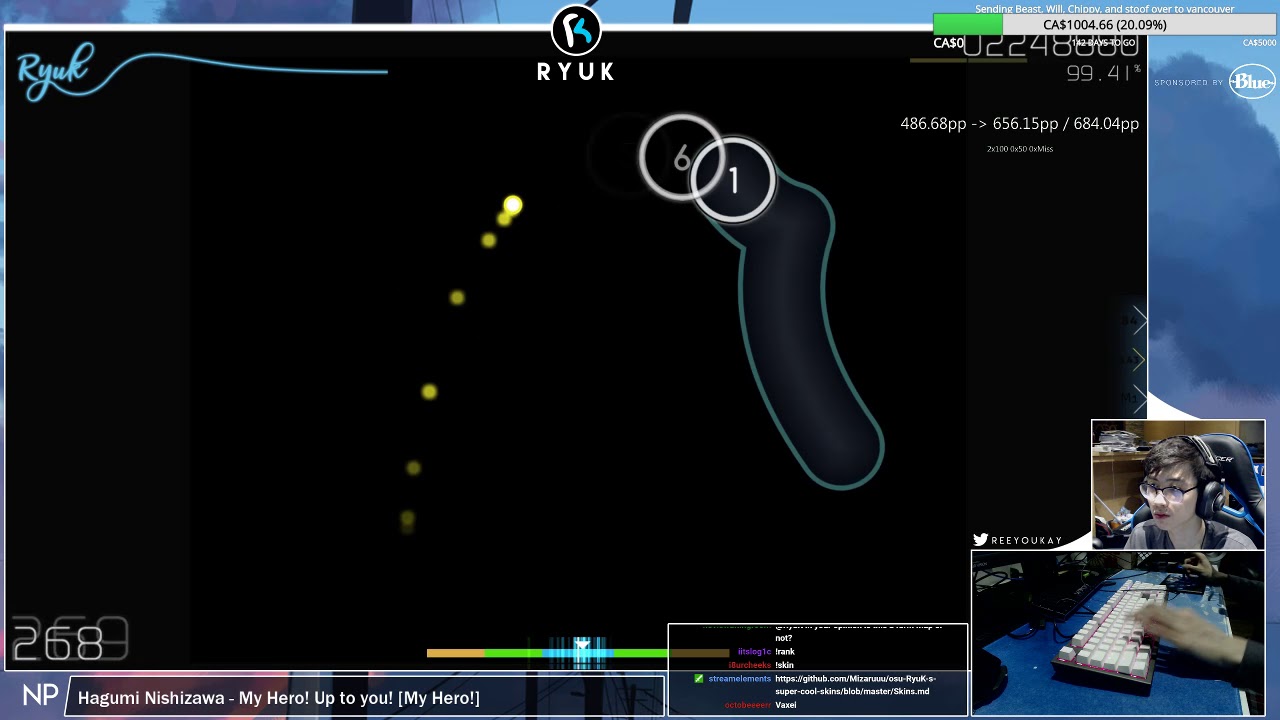 [Live] RyuK | Hagumi Nishizawa - My Hero! Up to you! [My Hero!] +HDDT 99.38% {#1 656pp FC} - osu!
