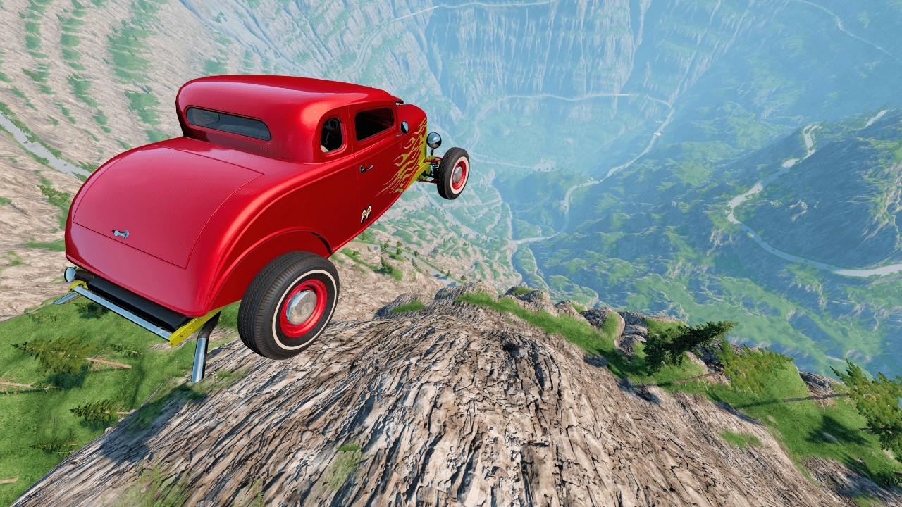 Cars VS Grand Canyon Jump in BeamNG.drive