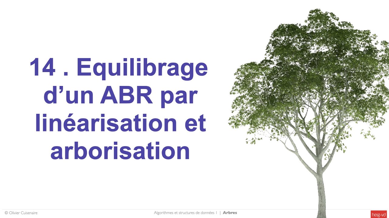 5.14 - équilibrage d'un ABR par linearisation et arborisation