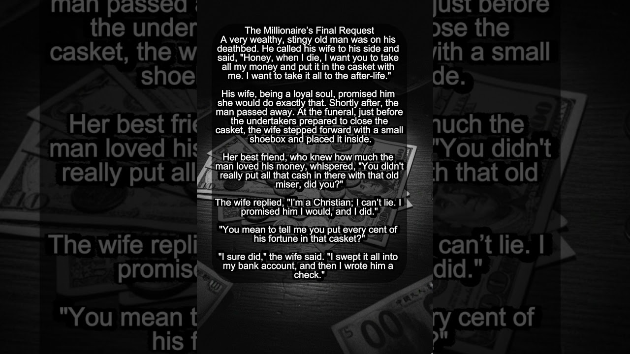 The Millionaire&rsquo;s Final Request #shorts #jokes #humor #funny