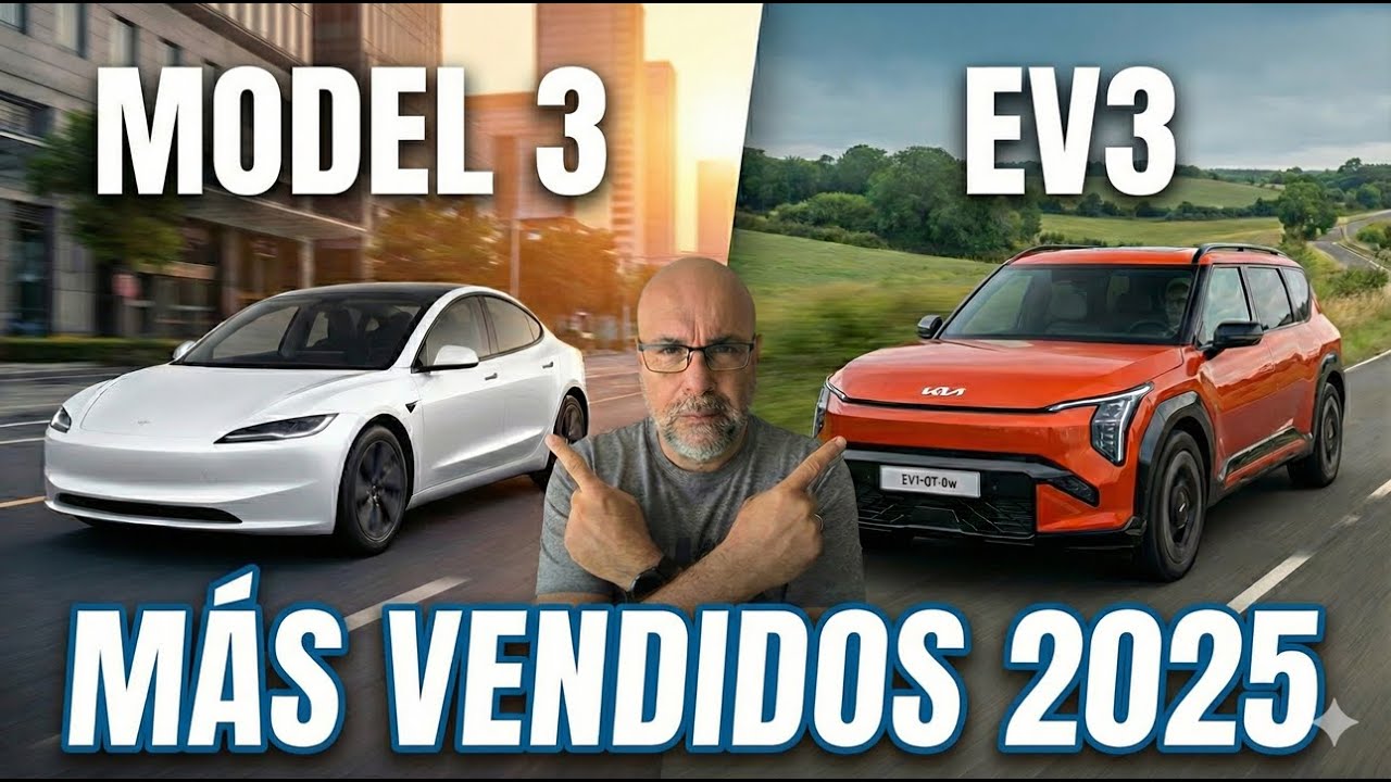 Los MÁS VENDIDOS de 2025 | TESLA Model 3 vs KIA EV3