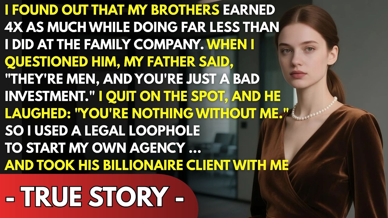 MY FATHER JUSTIFIED MY BROTHERS BEING PAID 4X MY SALARY — I QUIT AND HE INSTANTLY REGRETTED IT
