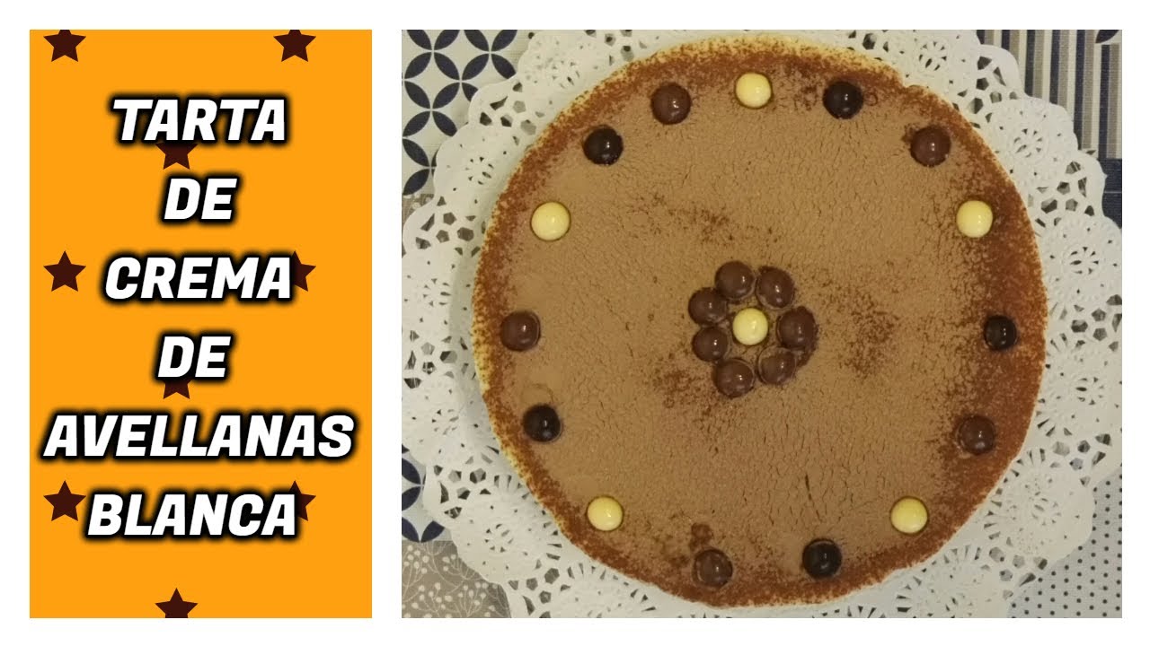 Tarta de crema de avellanas blanca