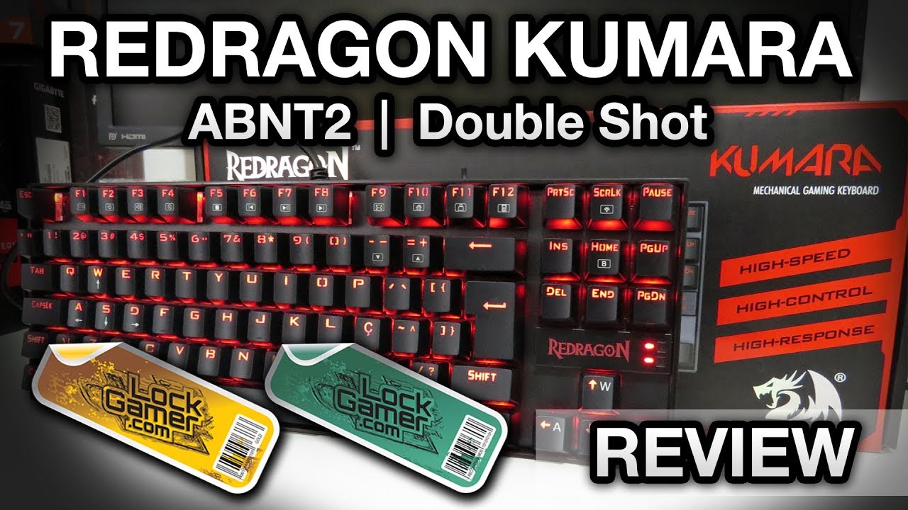 Redragon Kumara ABNT2 (K552) | Teclado mecânico com teclas double shot, switches Outemu