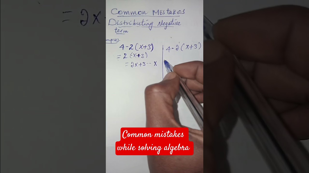 Have you ever made these mistakes while solving algebra #maths #mathsstudents #algebraforbeginners