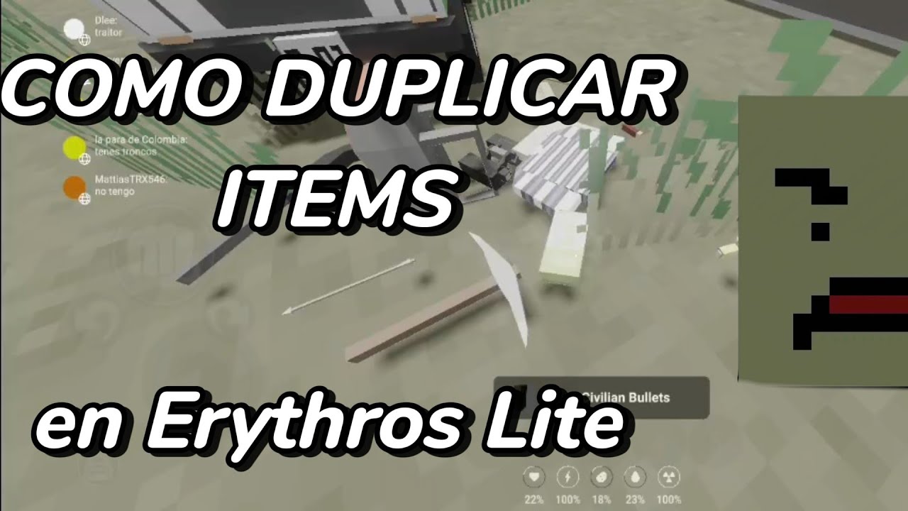 Como duplicar items en Erythros Lite | #unturned #erythroslite #unturnedmobile #survival #dayz