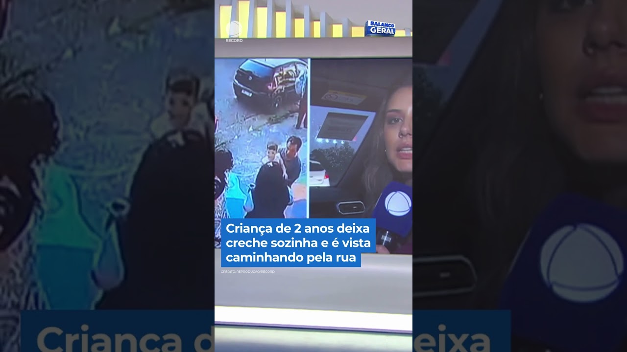 Menino de 2 anos deixa creche sozinho e anda por rua #shorts #balancogeral