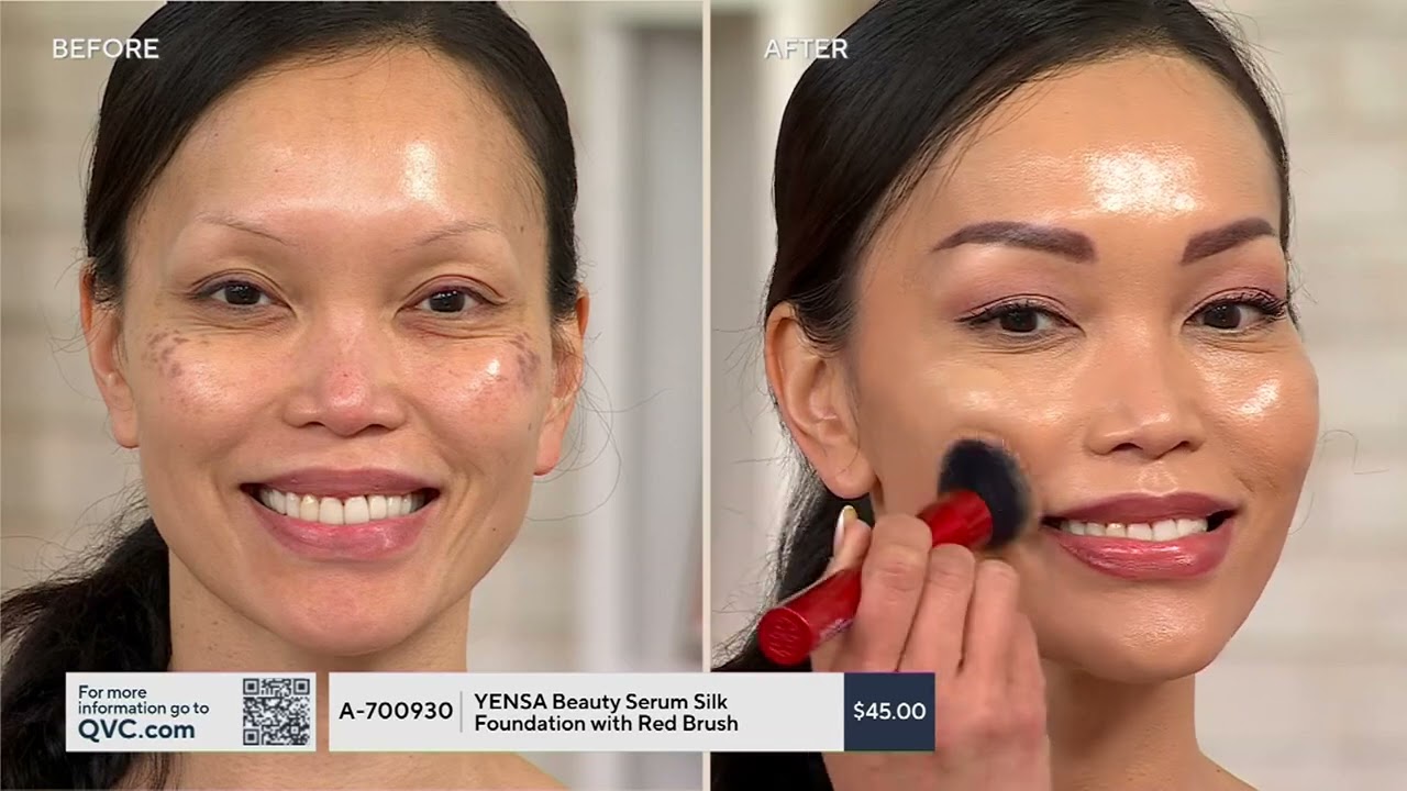 YENSA Beauty Serum Silk Foundation with Red Brush on QVC