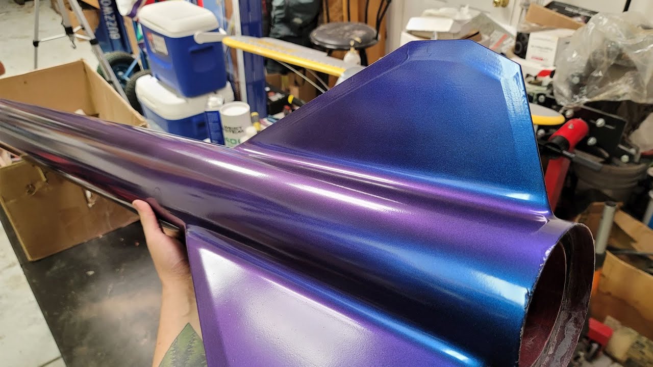 Color Shift Paint On The 7 Foot Tall Rocket (Wildman Punisher 5 Build)