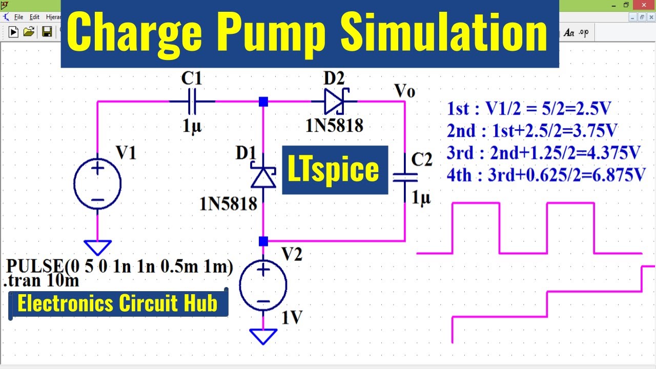 Charge Pump Circuit Simulation in LTspice | Learn & Simulate in Minutes