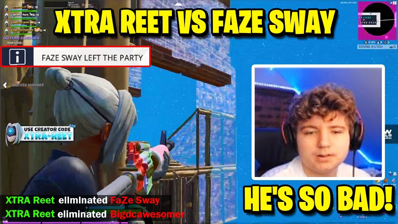 REET Finally *GETS REVENGE* on FaZe Sway in 4v4 Zone Wars! (Fortnite)