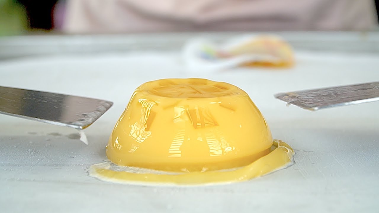 FRUIT YOGURT MANGO PUDDING - ICE CREAM ROLLS