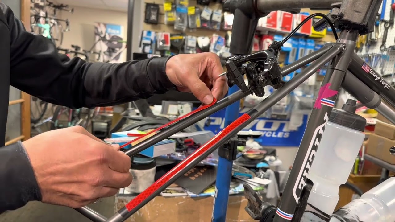 Setting my bike up for night riding - this video reflective tape