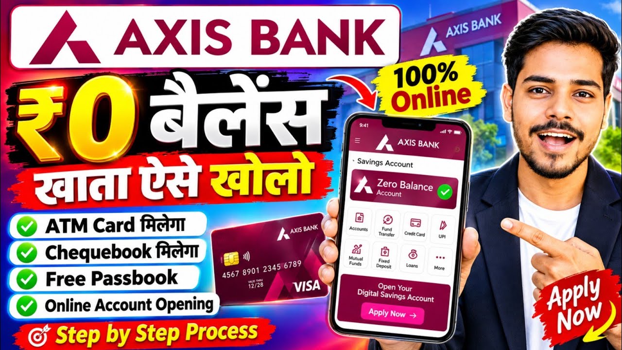 Axis Bank Zero Balance Account 2026 | Axis Bank Zero Balance Account Opening Online | Axis Bank