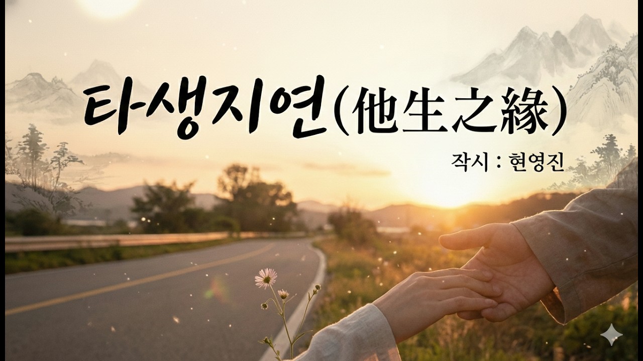 현 영진 시인이 가벼운 만남도 필연임을 알리는 노래입니다.
