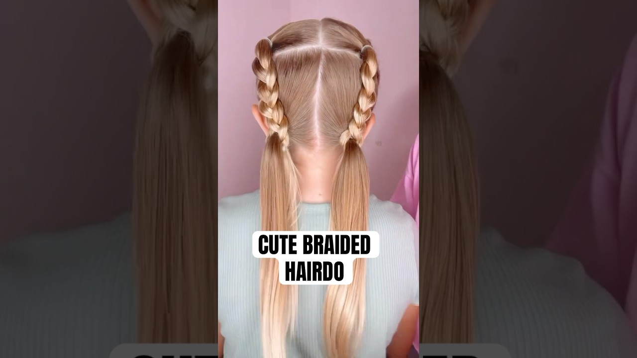 CUTE BRAIDED HAIRDO | Audrey and Victoria #hairstyle PRODUCTS USED IN DESCRIPTION BELOW ⬇️