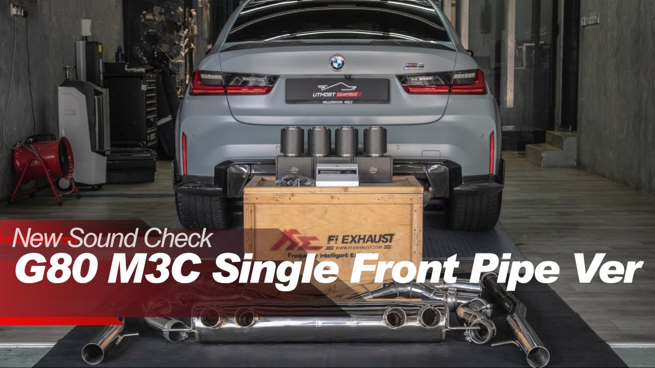 BMW G80 M3 Comp Single Front Pipe Ver Sound Test w/ Valvetronic Fi EXHAUST X UtmostDownforceGarage